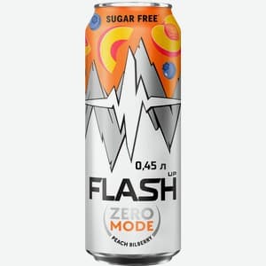 Flash Up, Голубика и черника + Персик · без сахара